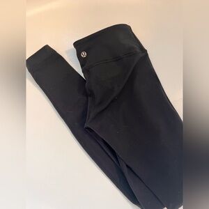 Black Lulu leggings. Thrifted, good condition! Size is just too small.